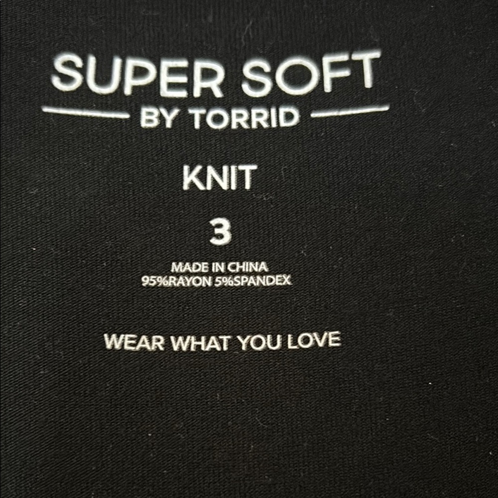 Torrid Super Soft Knit Black dress